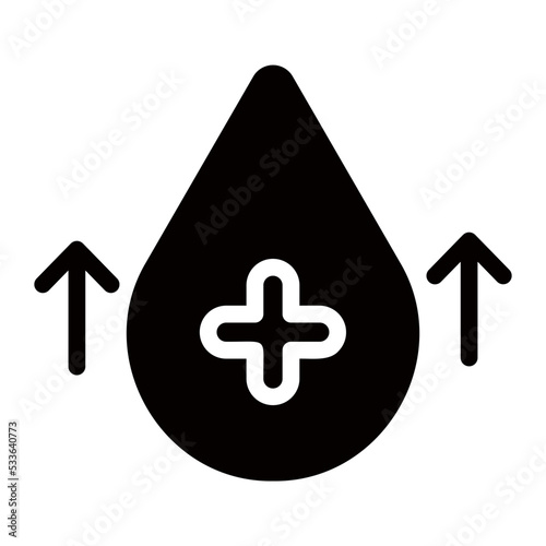 Hyperglycemia glyph icon