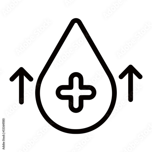 Hyperglycemia line icon