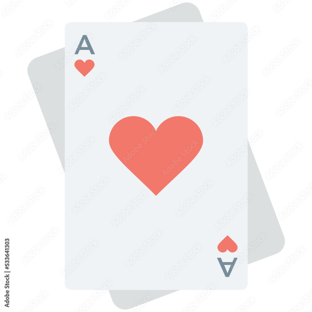 Obraz premium Ace of Heart Vector Icon 