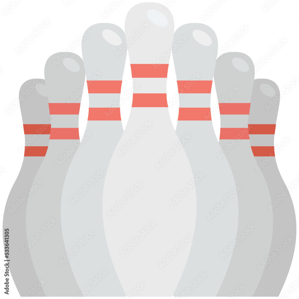Bowling Pins Vector Icon Bowling Pins Vector Icon
