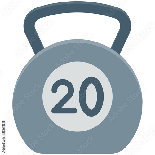 Kettlebell Ball Vector Icon