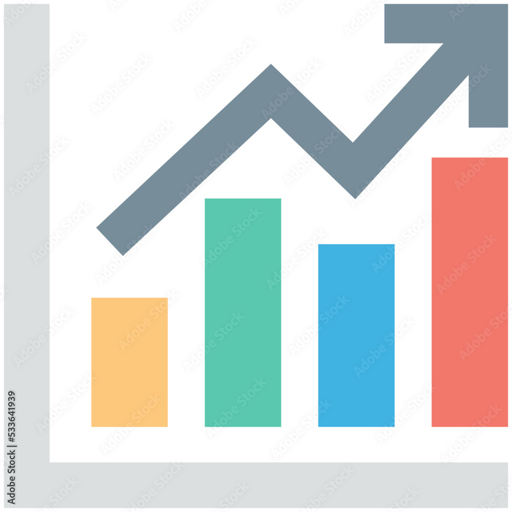 Growth Chart Vector Icon Growth Chart Vector Icon