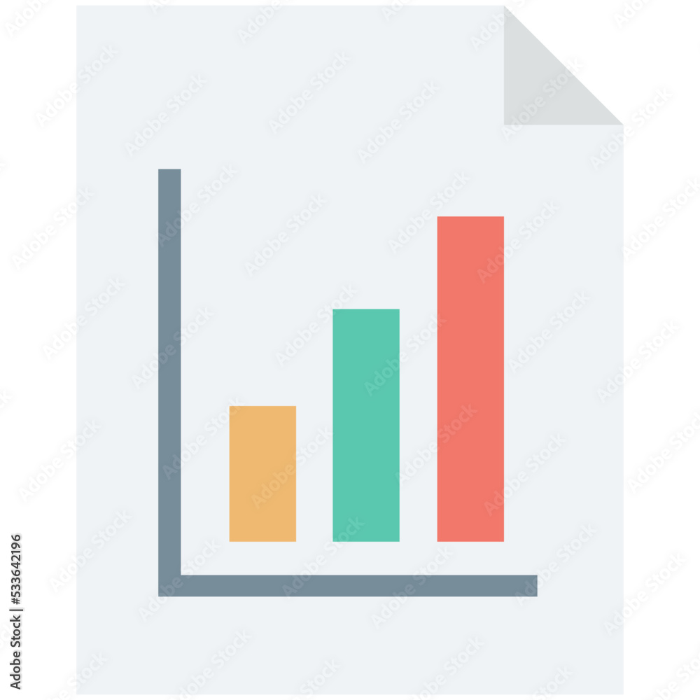 Graph Report Vector Icon Graph Report Vector Icon