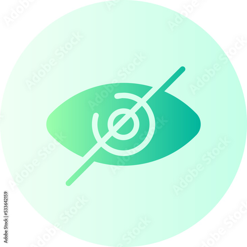 Blindness gradient icon