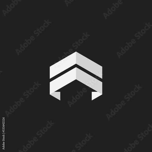 Up arrows real estate icon logo design vector template. Consultant Management, Success, Growth Progress, Finance.