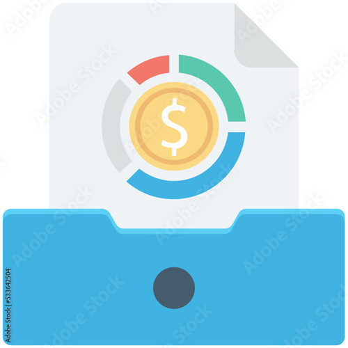 Graph Report Vector Icon