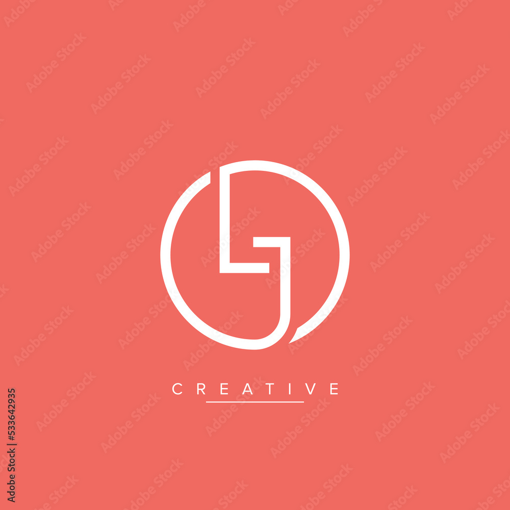 Outstanding professional trendy monogram letters LJ, JL, L, J initial