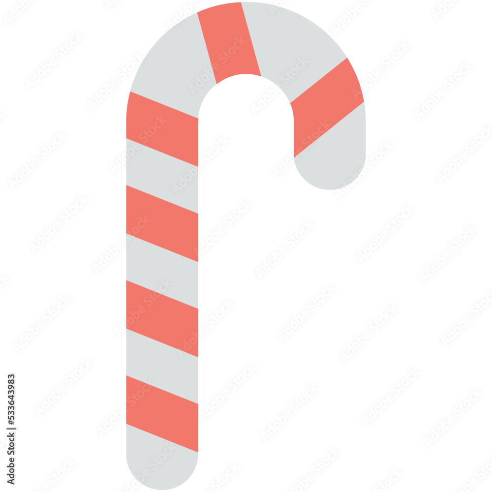 Fototapeta premium Candy Cane Vector Icon