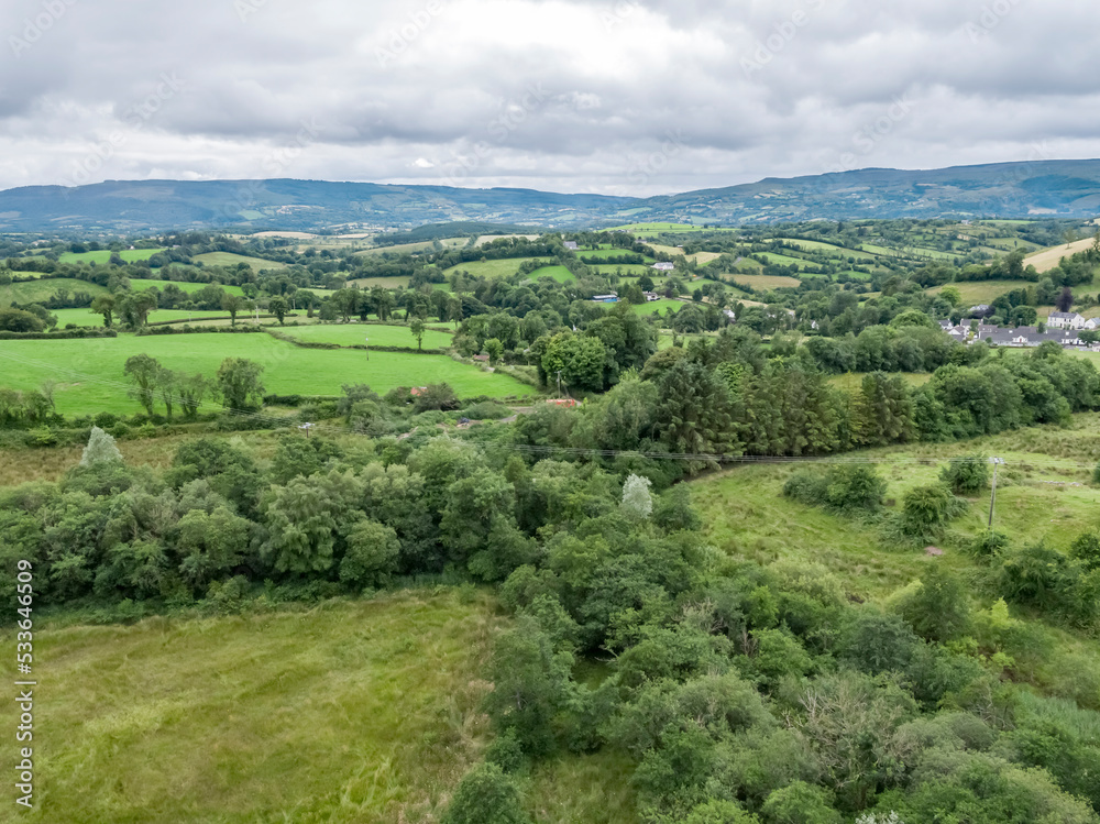 Aerial view of Monea by Enniskillen, County Fermanagh, Northern Ireland