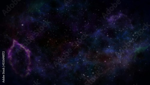 Wallpaper Mural Purple nebula galaxy astrology deep outer space cosmos background beautiful abstract illustration art dust animation Torontodigital.ca