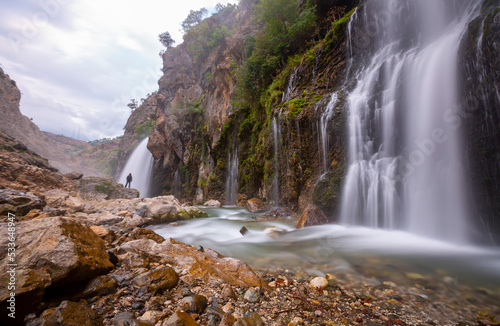 Kapuzbasi waterfall is the second highest waterfall in the world and it is the most beautiful nature place hiding in Anatolia, which is rarely hidden. photo