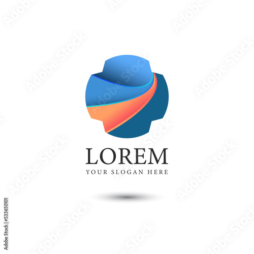 Free Download Minimalist vector logo, Circle color logo, logps, branding - GFXLoad