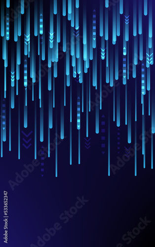 Abstract Hi-tech digital technology and engineering on blue color background.