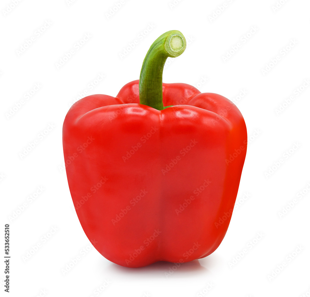 Red bell pepper isolated on white background. Red bell pepper isolated on white background.