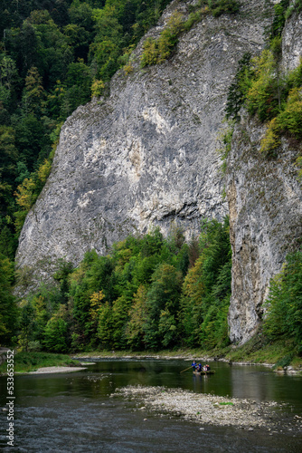raft on the river in the mountains, Pieniny mountains, Poland © Jakub