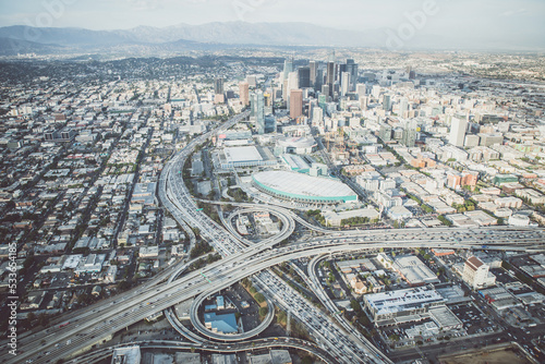 Los angeles aerial view from helicopter © oneinchpunch