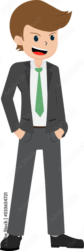 Salary Man Business Isolated Person People Cartoon Character Flat illustration Png #67
