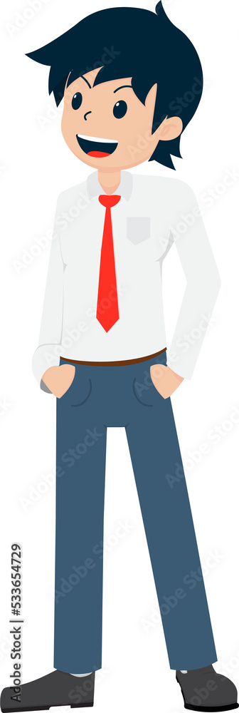 Salary Man Business Isolated Person People Cartoon Character Flat illustration Png #68