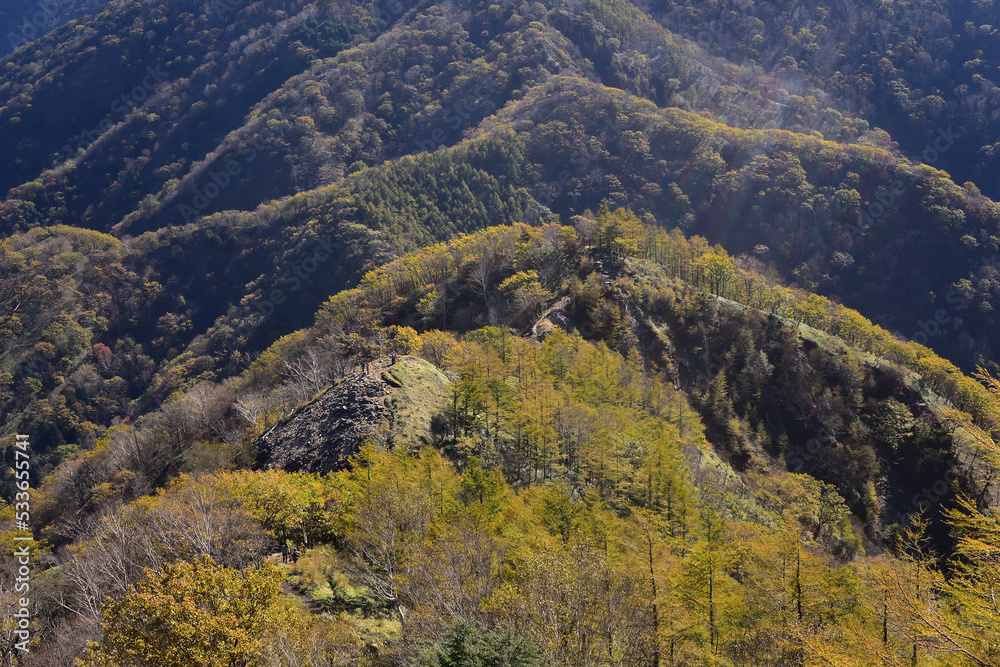 Climbing mountains in Autumn, Nikko, Tochigi, Japan 