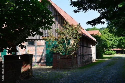 Historical Farm in the Village Bothmer, Lower Saxony photo