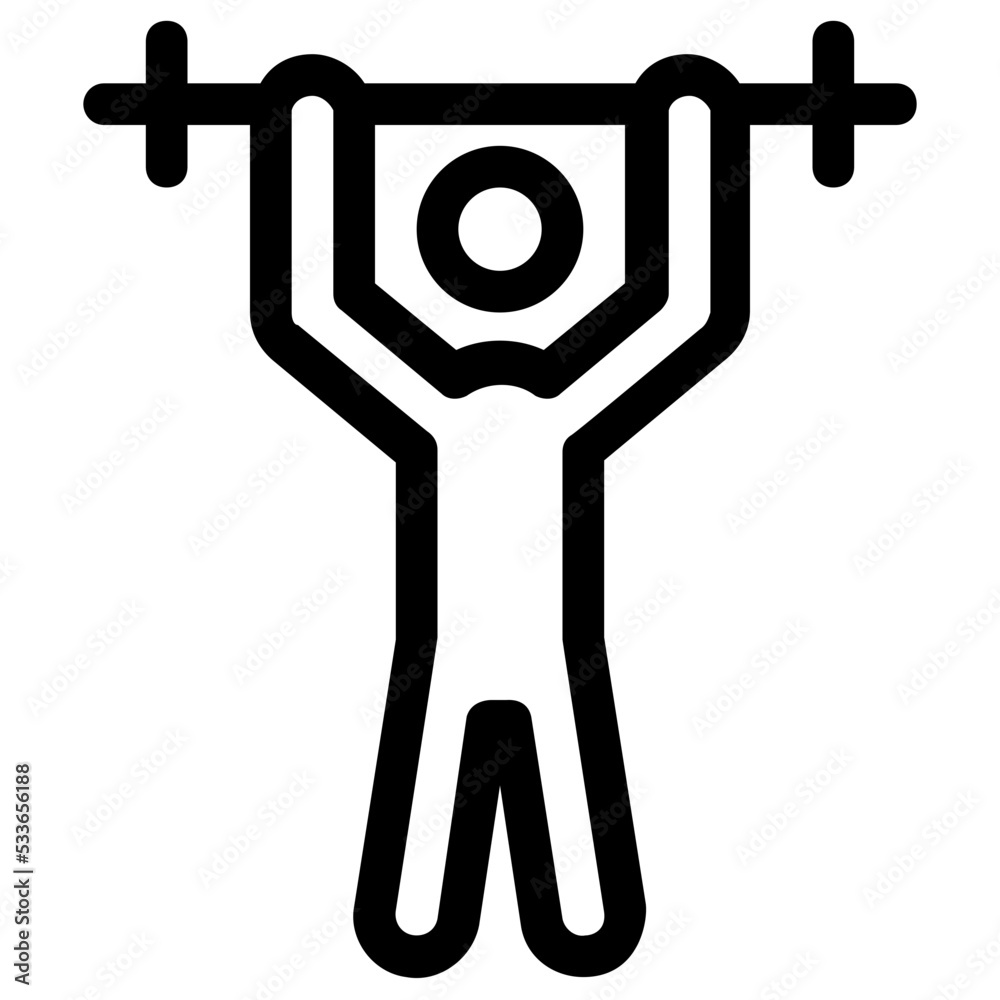 Weightlifting Vector Icon 