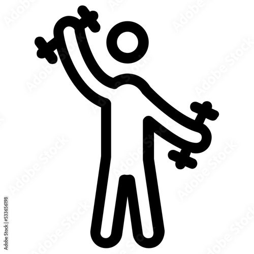 Weightlifting Vector Icon 