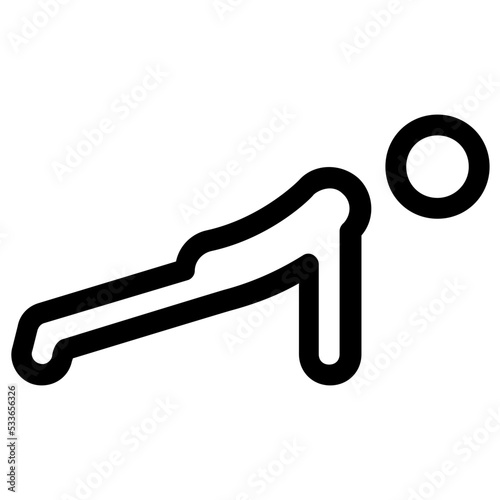 Pushups Vector Icon 