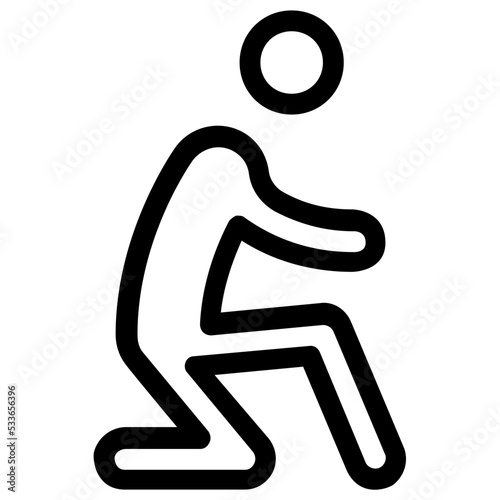 Jump Lunge Vector Icon 