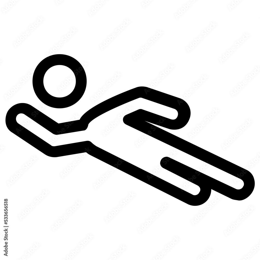 Reverse Lunge Vector Icon Reverse Lunge Vector Icon