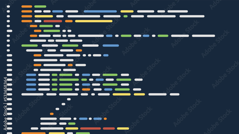 software code lines in colorful simple design