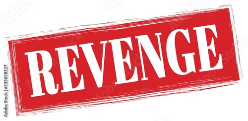 REVENGE text written on red stamp sign.