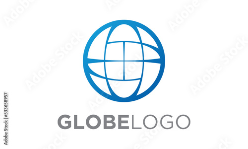Globe vector icon, Trucking company logo, global transport, Globe illustration
