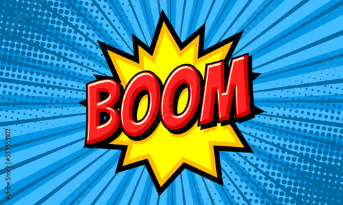 Comic abstract boom background design