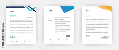 Creative letterhead   Elegant and minimalist style letterhead template design A4 sizes    