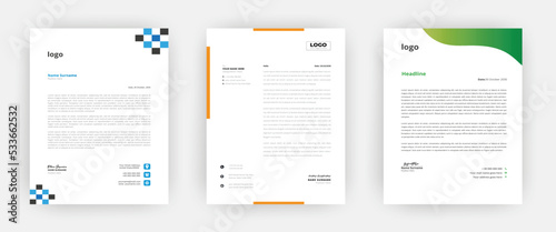 Creative letterhead   Elegant and minimalist style letterhead template design A4 sizes    