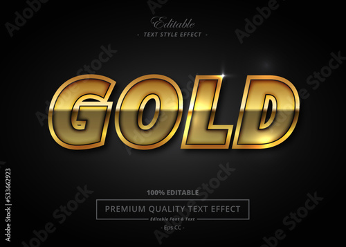 GOLD VECTOR STYLE TEXT EFFECT