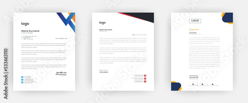 Creative letterhead   Elegant and minimalist style letterhead template design A4 sizes    