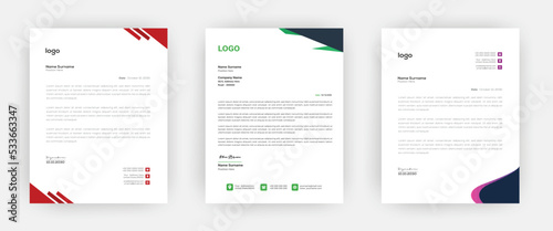 Creative letterhead   Elegant and minimalist style letterhead template design A4 sizes    