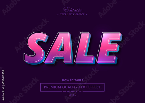SALE VECTOR STYLE TEXT EFFECT