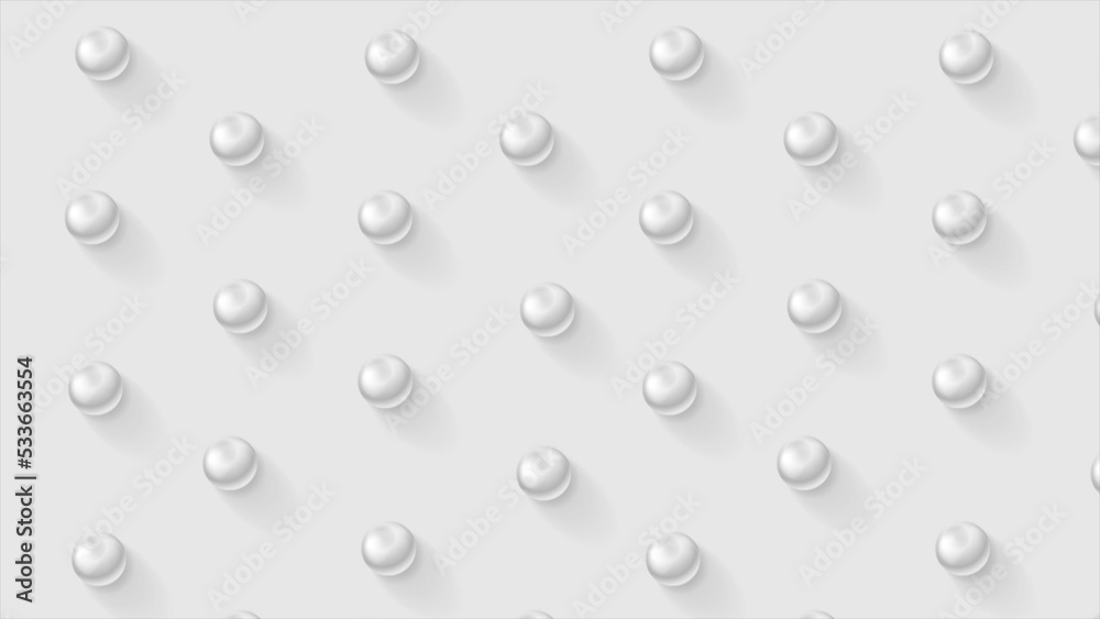 Abstract minimal tech background with glossy 3d balls