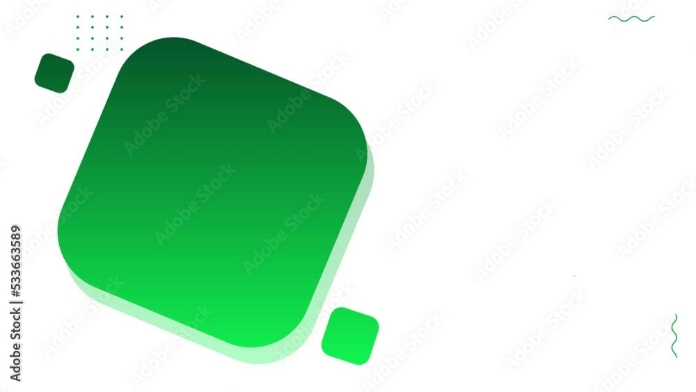 Abstract Green Template animation 4K backdrop. Modern green gradient shapes animation background