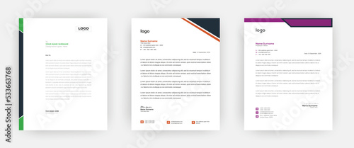 Creative letterhead   Elegant and minimalist style letterhead template design A4 sizes    