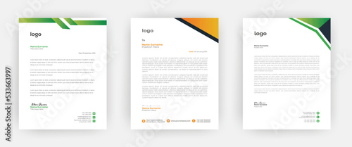 Creative letterhead Elegant and minimalist style letterhead template design A4 sizes 