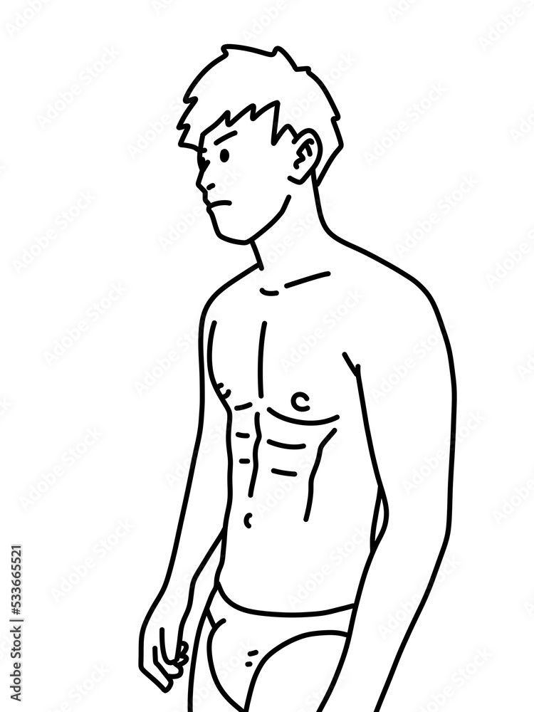 black and white of cute man cartoon for coloring black and white of cute man cartoon for coloring