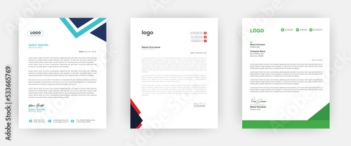 Creative letterhead   Elegant and minimalist style letterhead template design A4 sizes     © Mydesignhouse