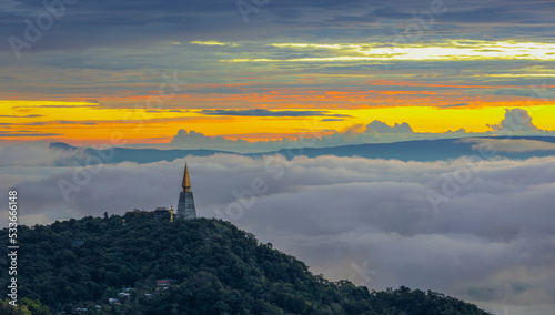 Sea of fog on the morning of mountain view point. © Petch A Ratana