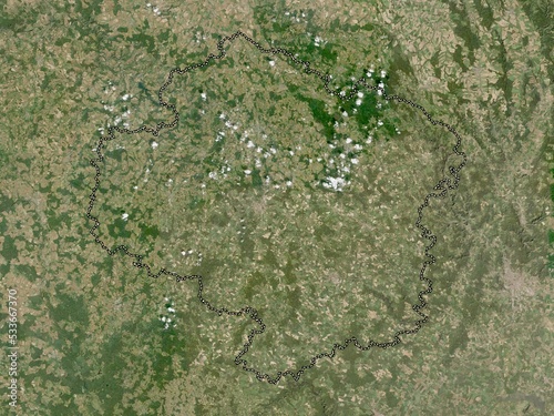 Kraj Vysocina, Czech Republic. Low-res satellite. No legend photo