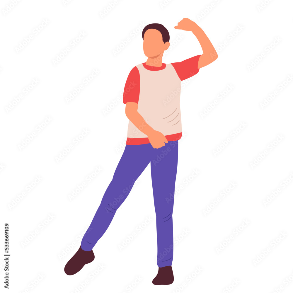 man dancing on white background vector man dancing on white background vector