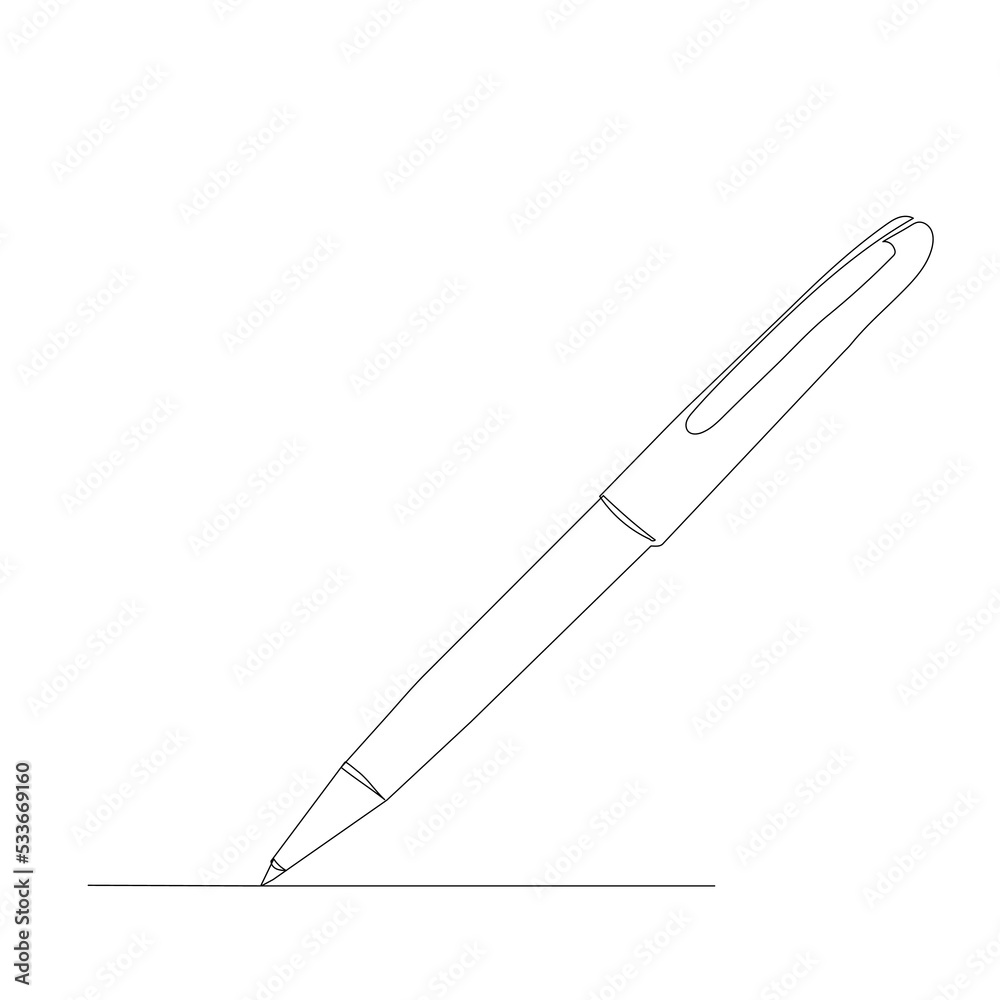 one line pen drawing, vector sketch one line pen drawing, vector sketch