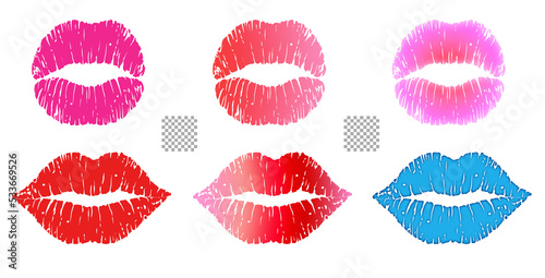 lipstick mark transparent background solid color kiss mark basic type